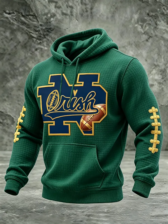 Men'S Rugby Printed Casual Hoodie