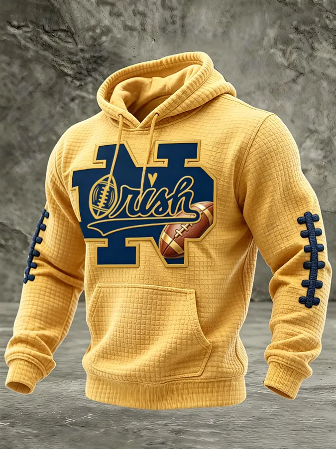 Men'S Rugby Printed Casual Hoodie