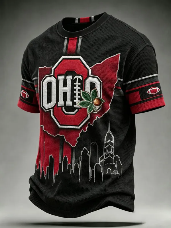 Men'S Football Fan Waffle T-Shirt