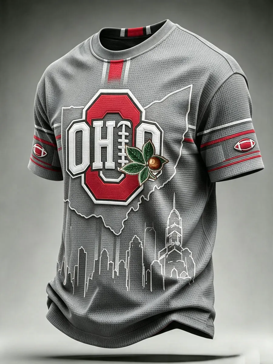 Men'S Football Fan Waffle T-Shirt