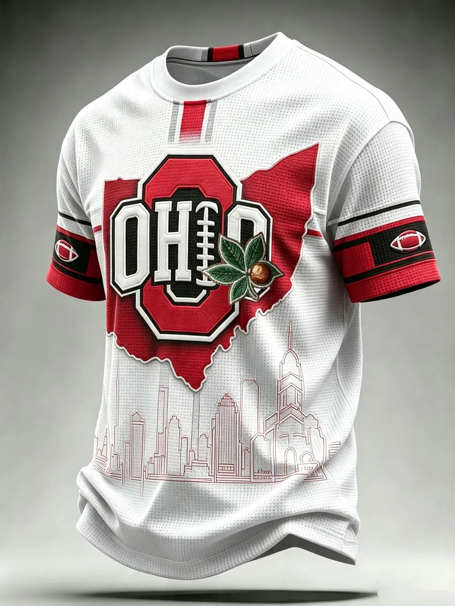 Men'S Football Fan Waffle T-Shirt