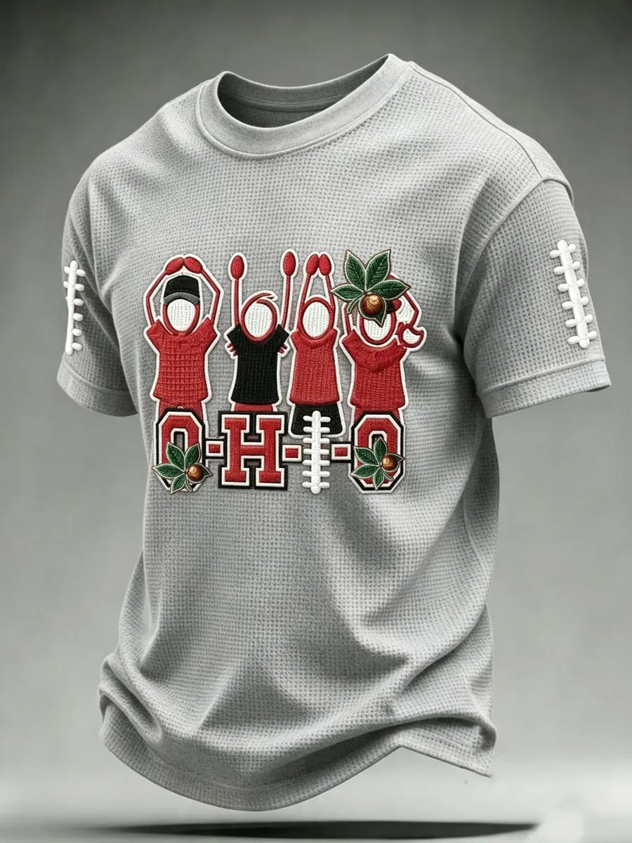 Men'S Football Fan Waffle T-Shirt