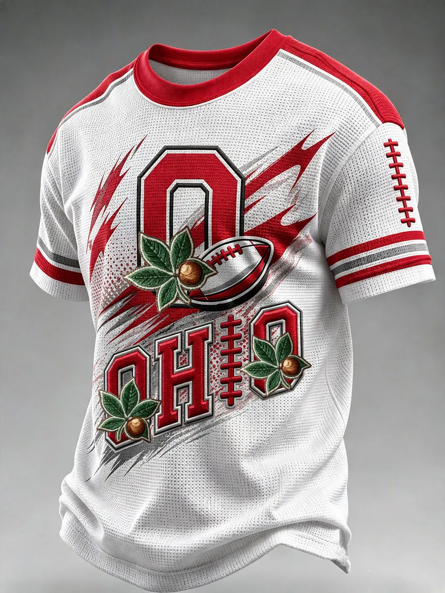 Men'S Football Fan Waffle T-Shirt
