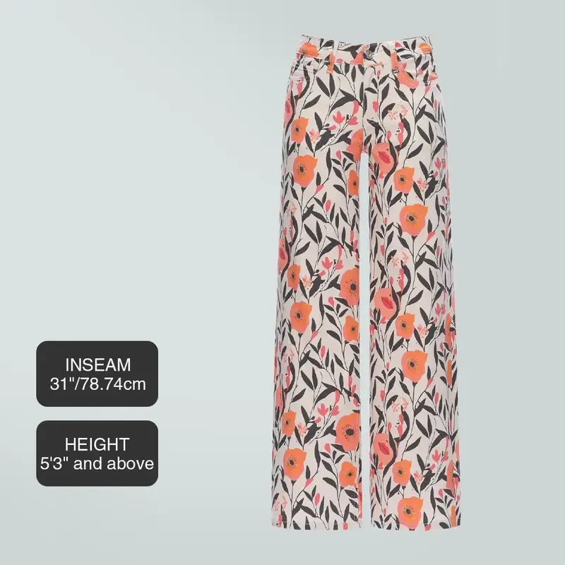Mid-Low Waist Loose Stretch Wide Leg Jeans