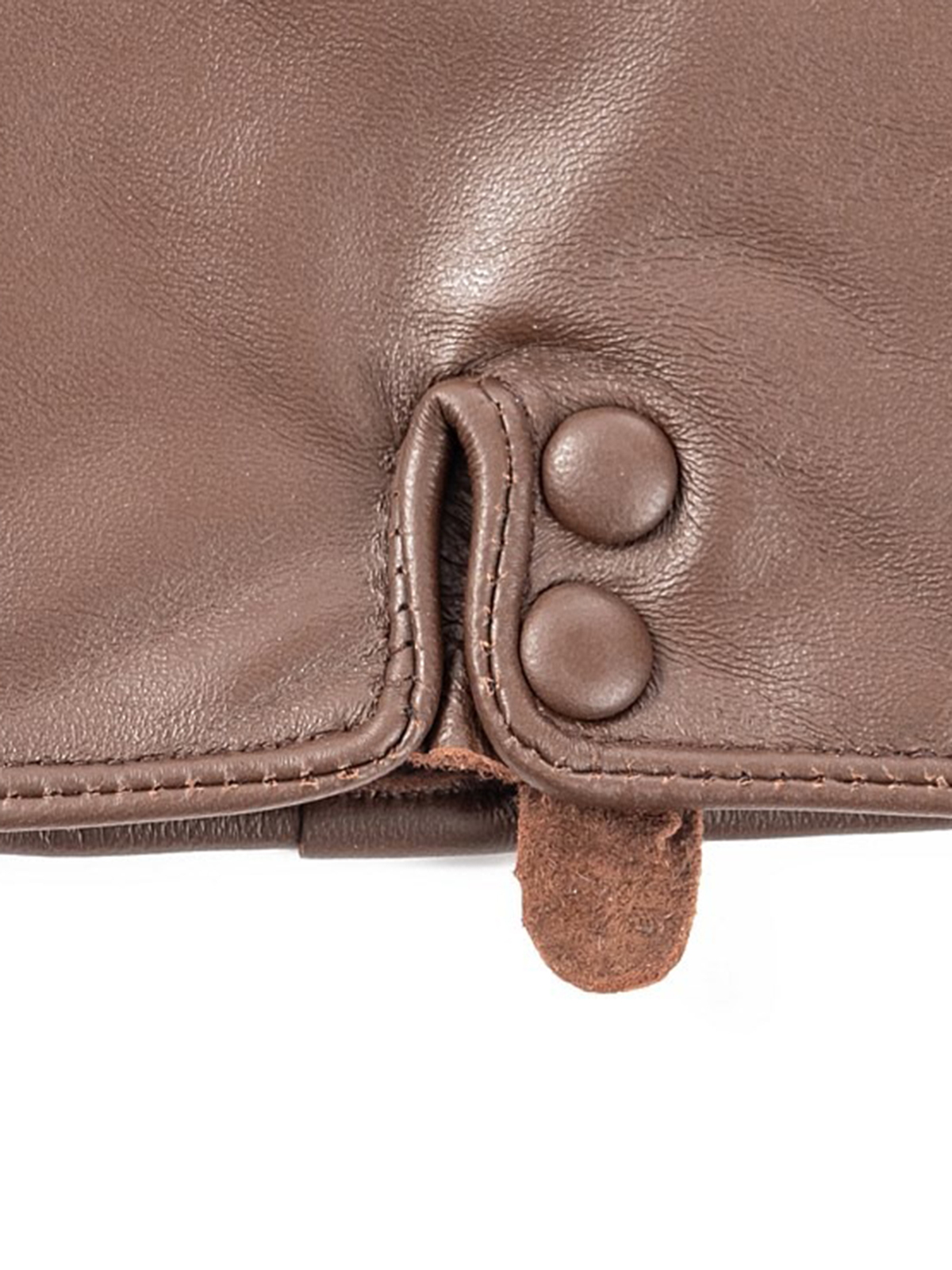 Snap Fastener Leather Gloves