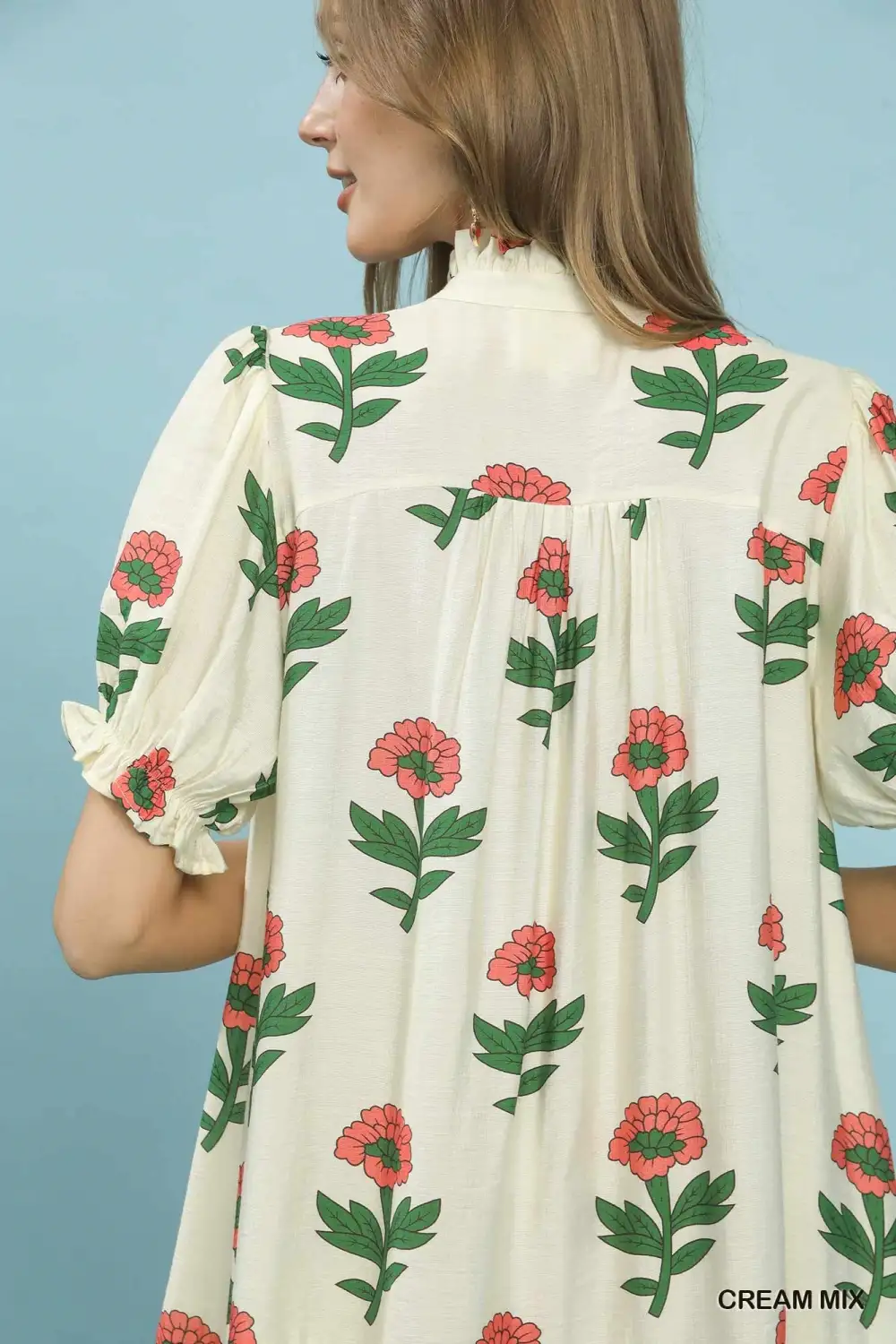 Polished Detail Floral Printed Dress