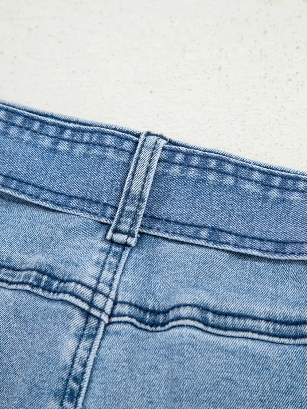 High Waisted Wide Leg Belted Denim Jeans