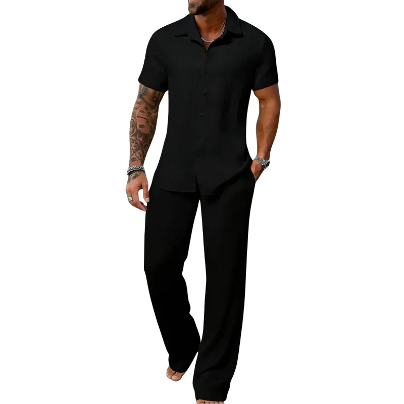 Men’s Plain Textured Set
