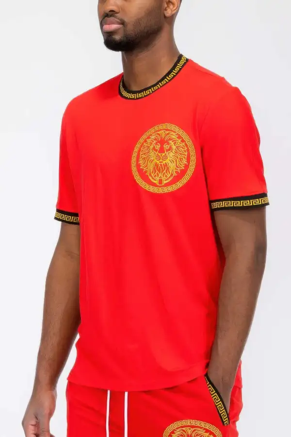 Lion Embroidery T-Shirt