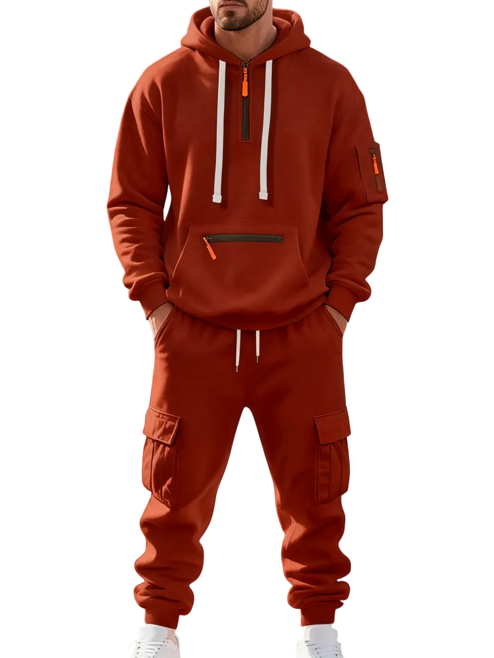 Men's Multi-Functional Hoodie and Trousers Set