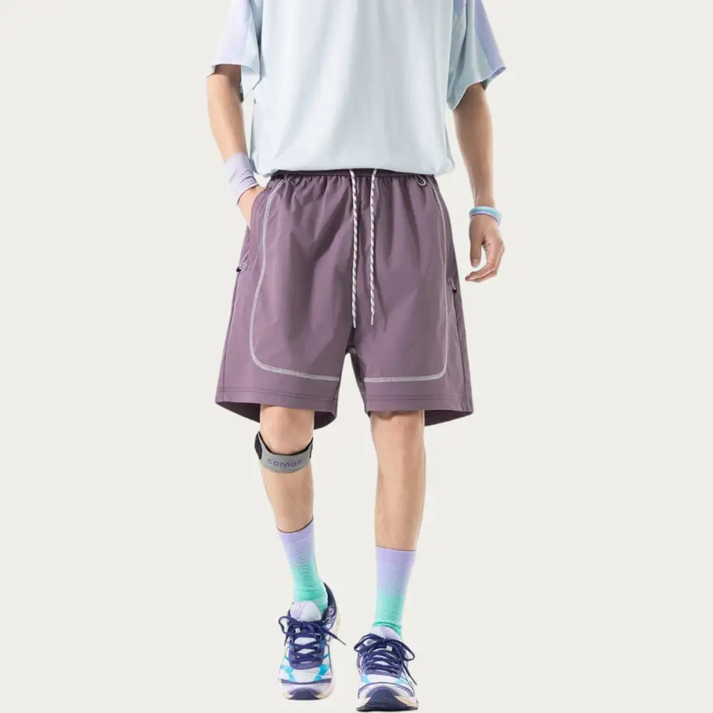 Drawstring Pocketed Lightweight Men's Athletic Shorts