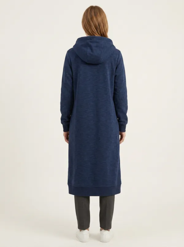 Minimal Pocketed Quilted Long Hooded Coat