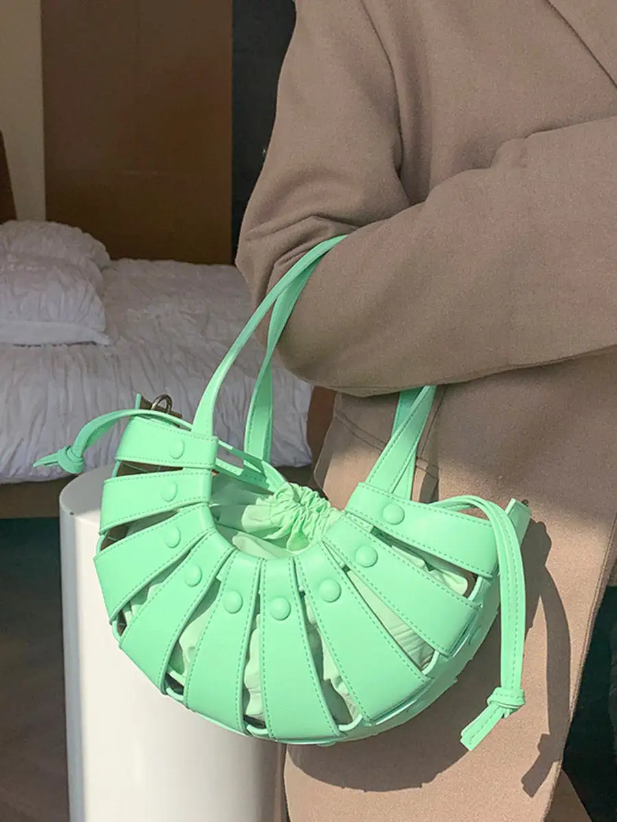 Drawstring Cutout Evening Clutch Bag