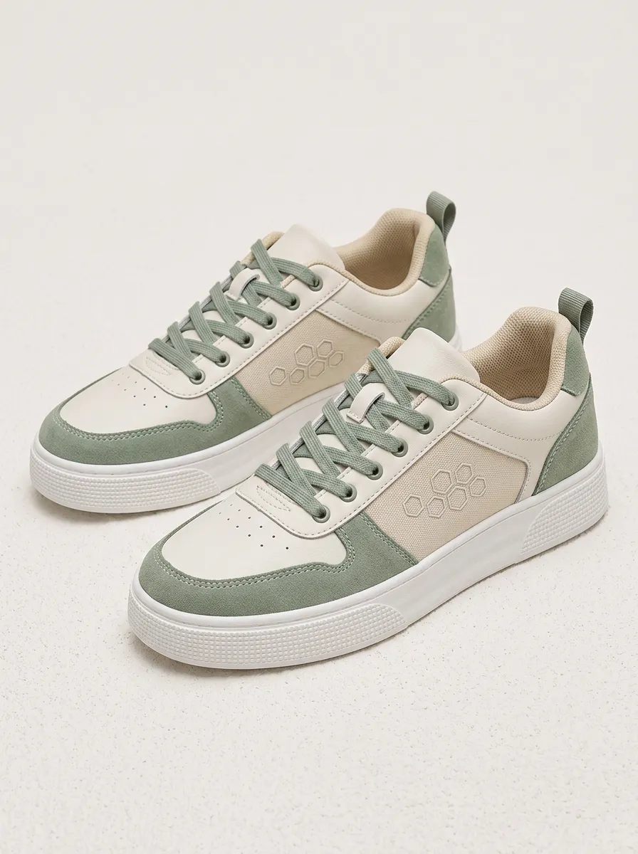 Men's Minimalist Honeycomb Pattern Patterned Skate Shoes