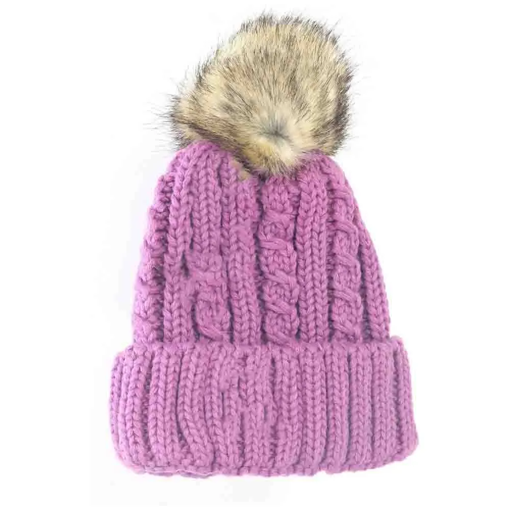 Ribbed Pom Beanie