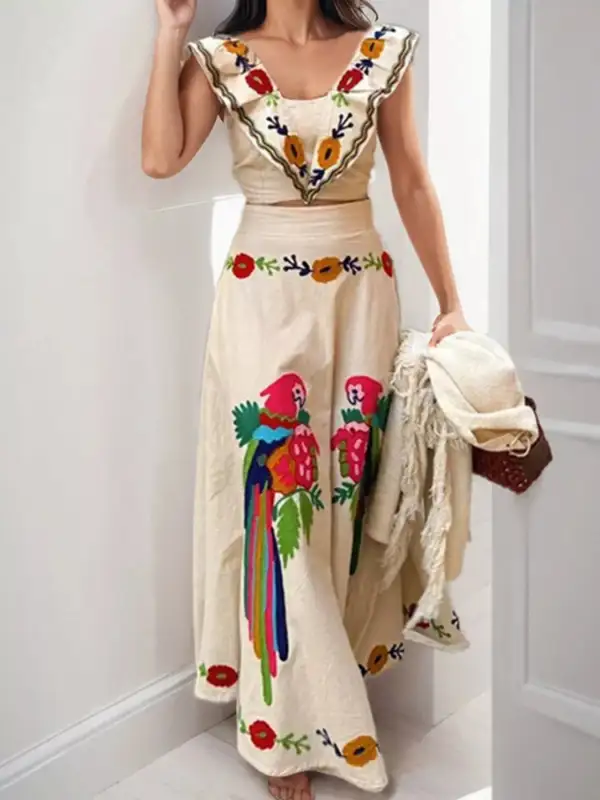 Parrot Crop Dress