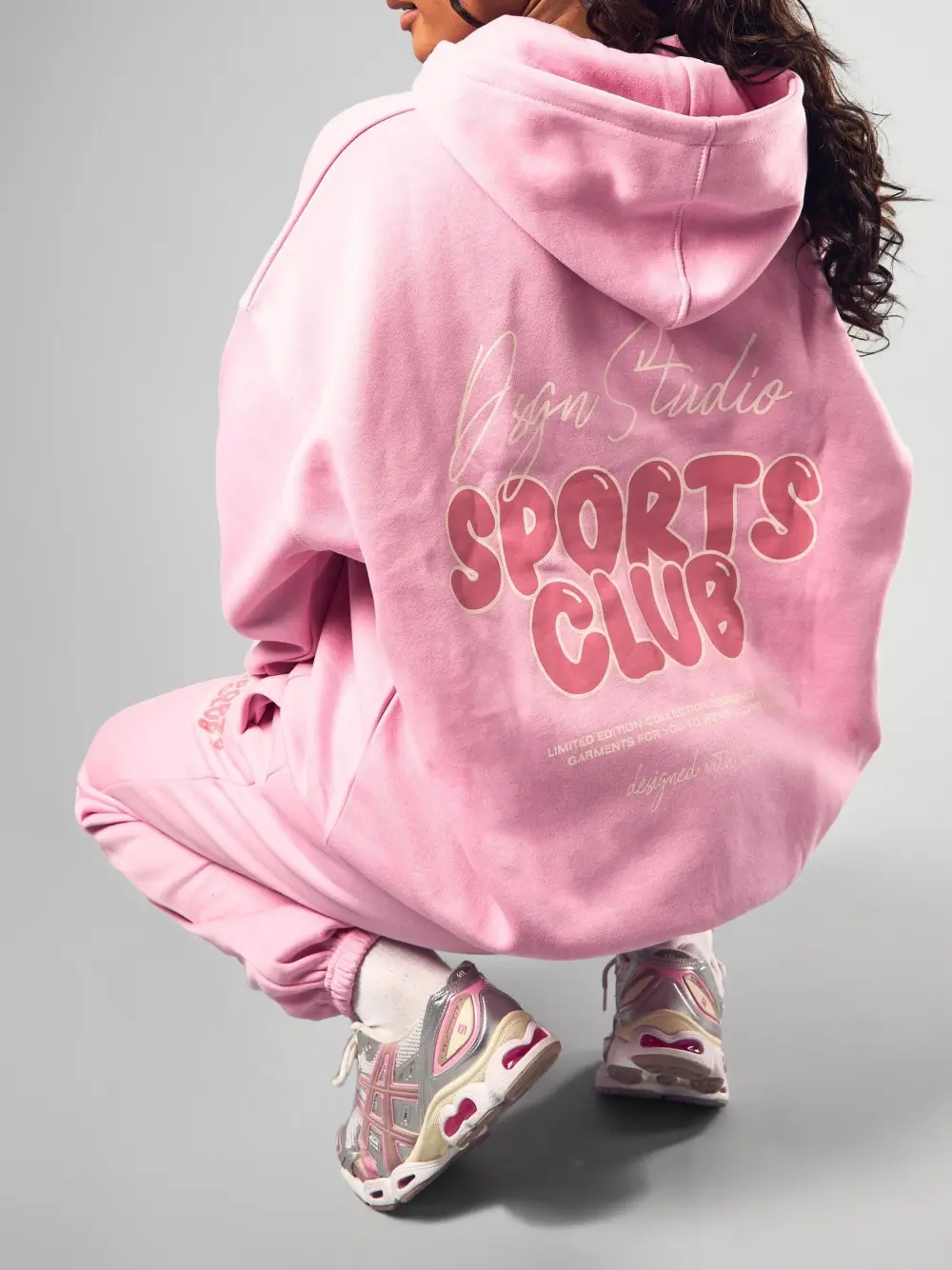SPORTS BUBBLE SLOGAN OVERSIZED HOODIE