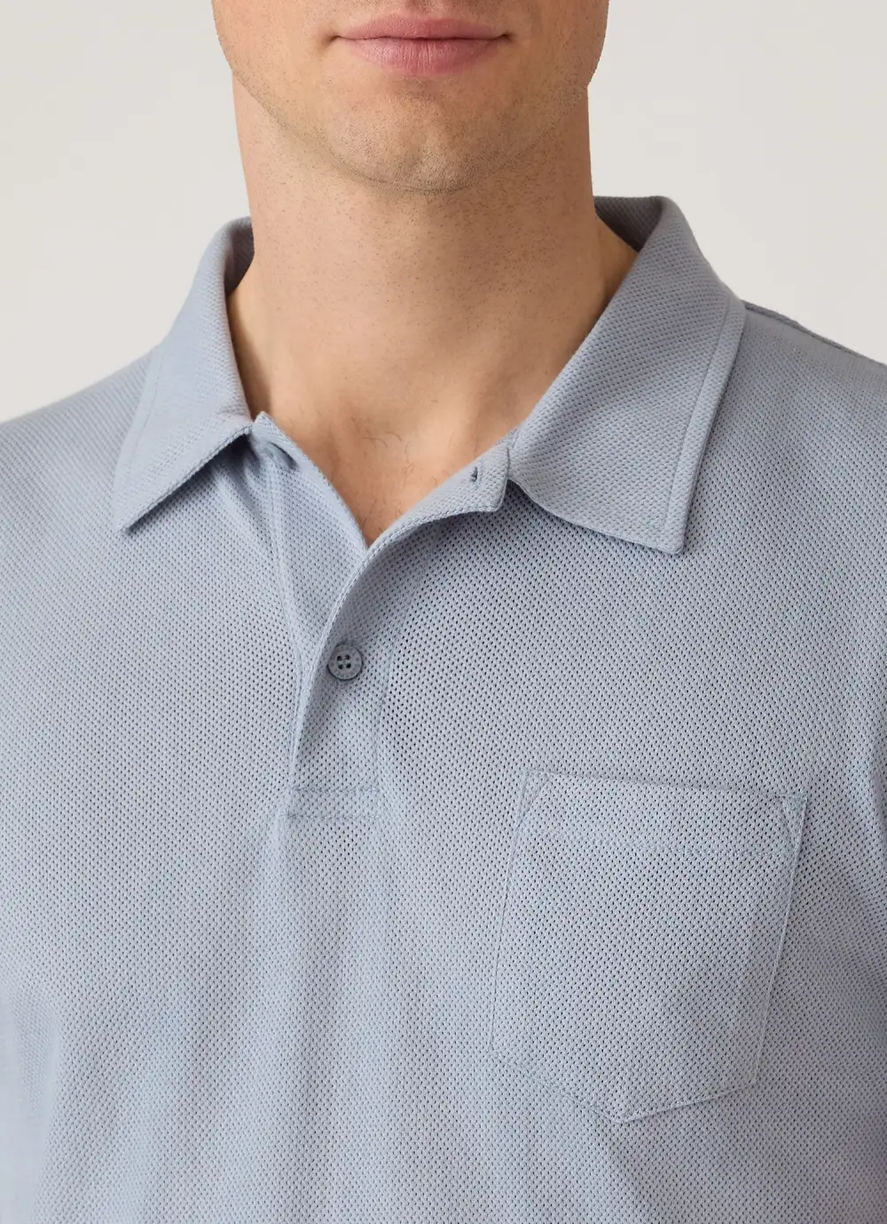 Refined Weekend Slim Fit Mesh Cotton Short Sleeve Polo Shirt