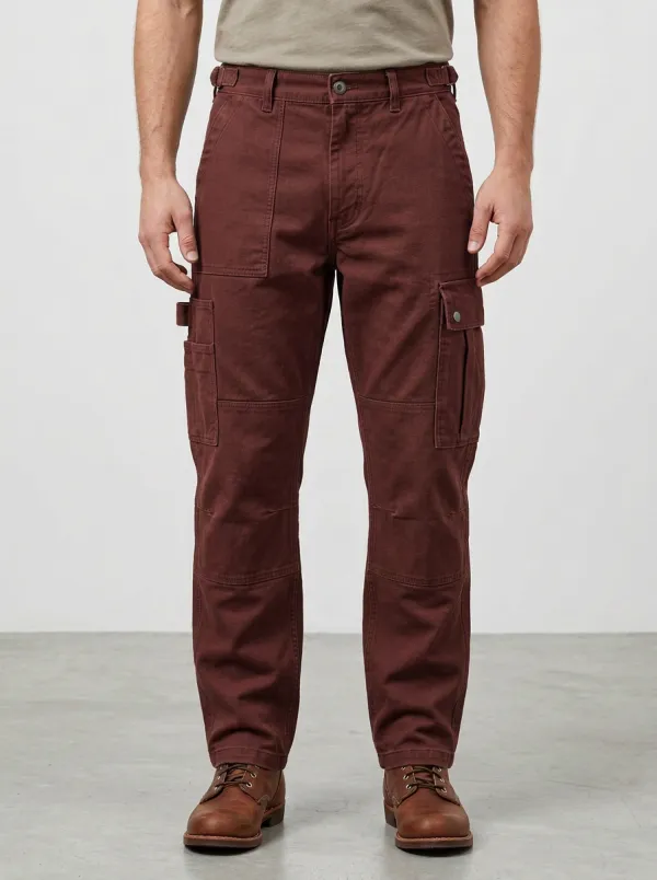 Men's Military Style Olive Green Multi-Pocket Cargo Pants