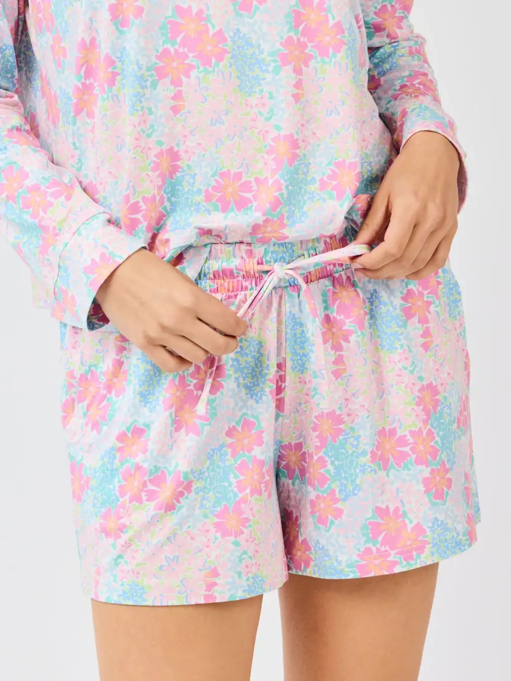 Comfortable Everyday Pajama Set Cherry Blossoms