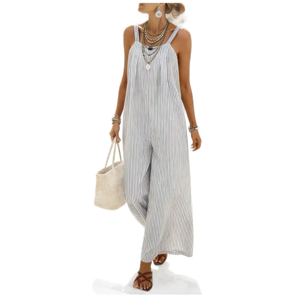 Striped Sleeveless Casual Dress