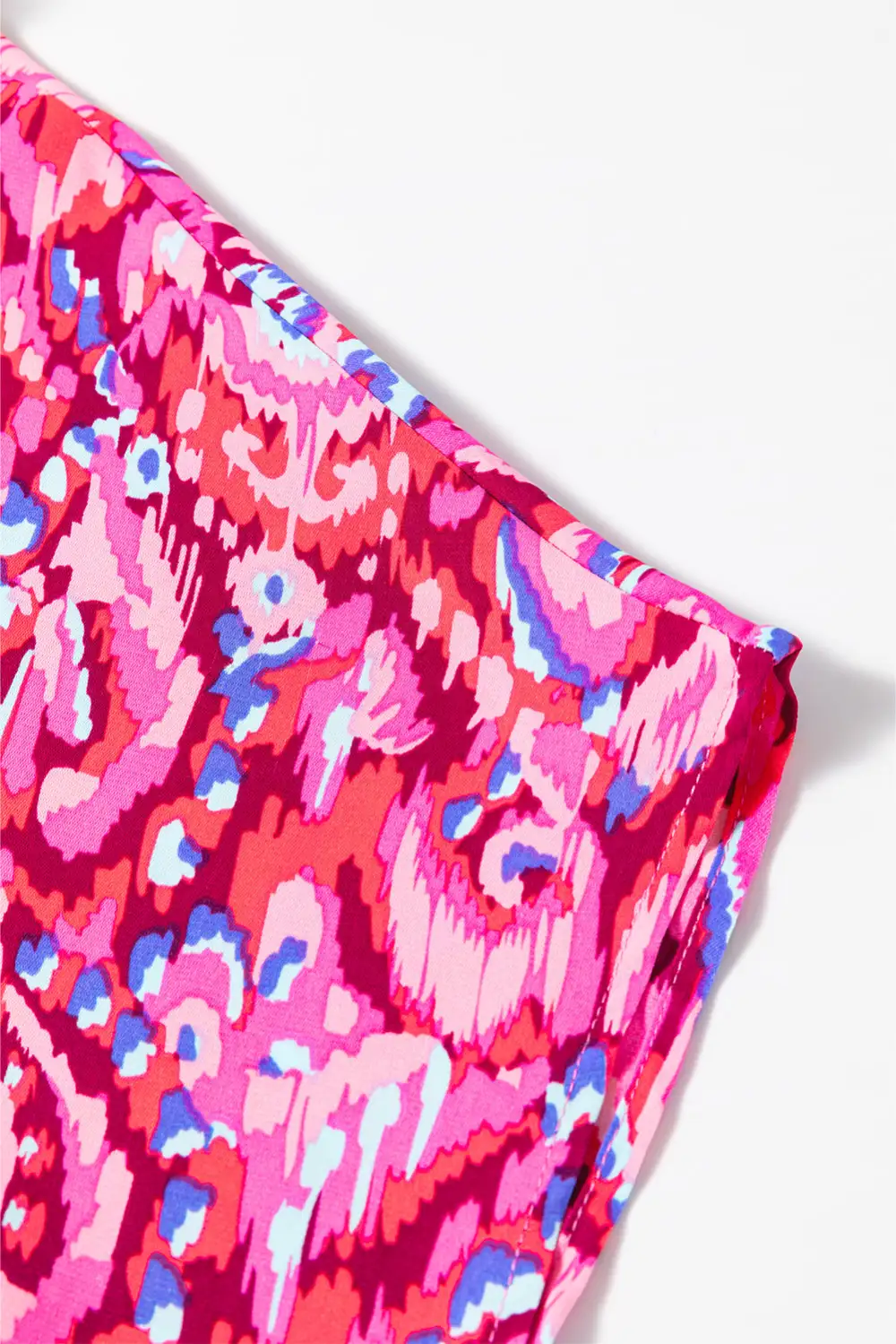 Abstract Print V-Neck Relaxed Fit Blouse