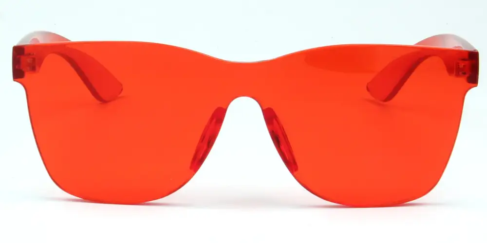 Retro Flat Lens Square Tinted Sunglasses