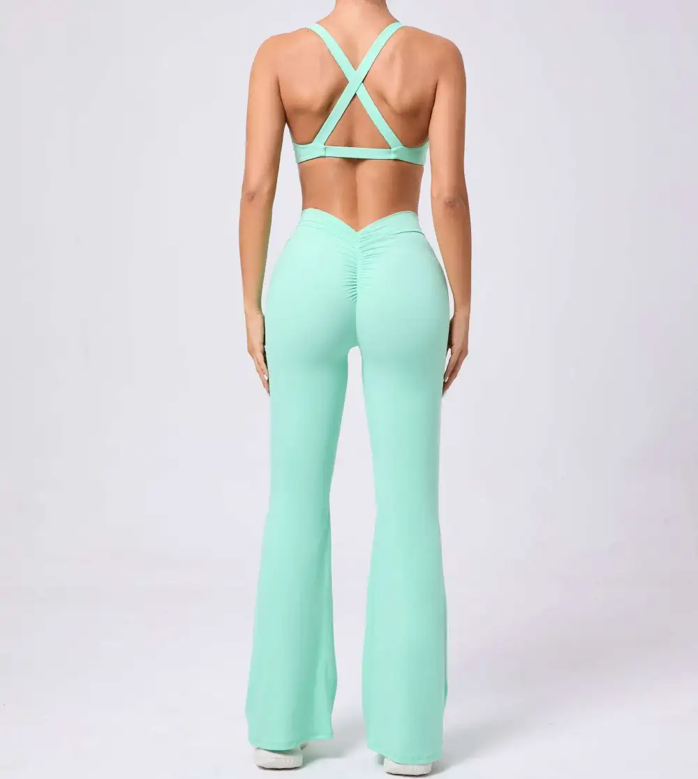 Brushed Quick-Dry Bra, Top and Trousers Active Set
