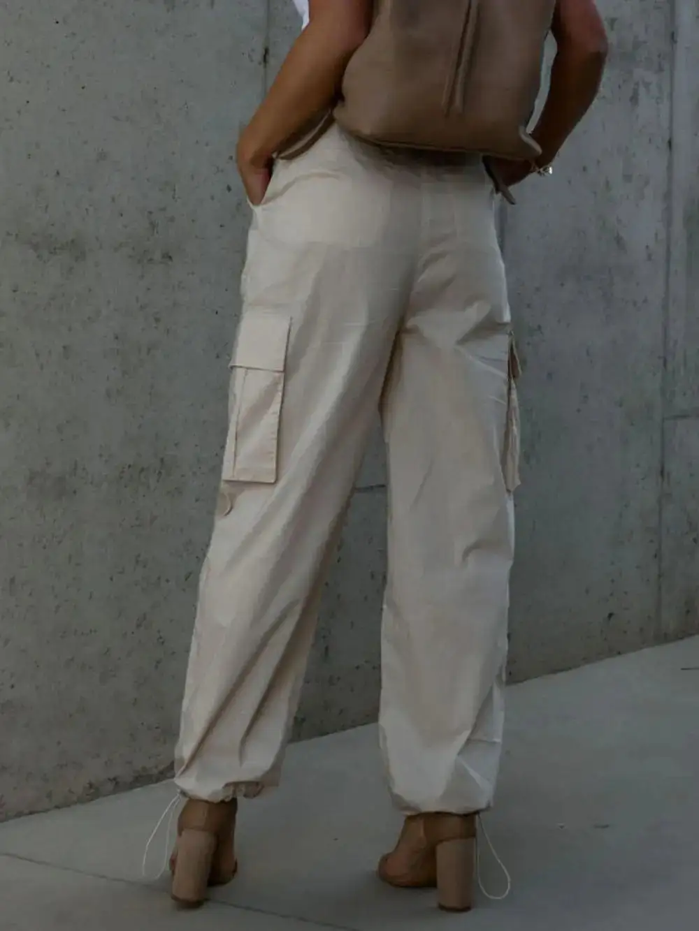 Drawstring Pocket Detail Pants