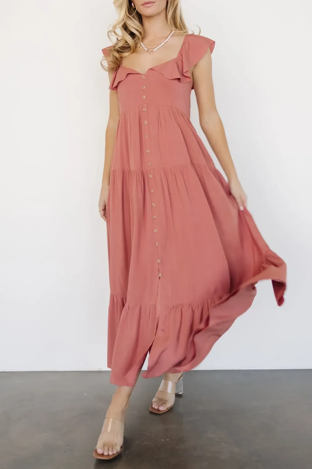 Classic Versatile Lace Collar V-Neck Dress