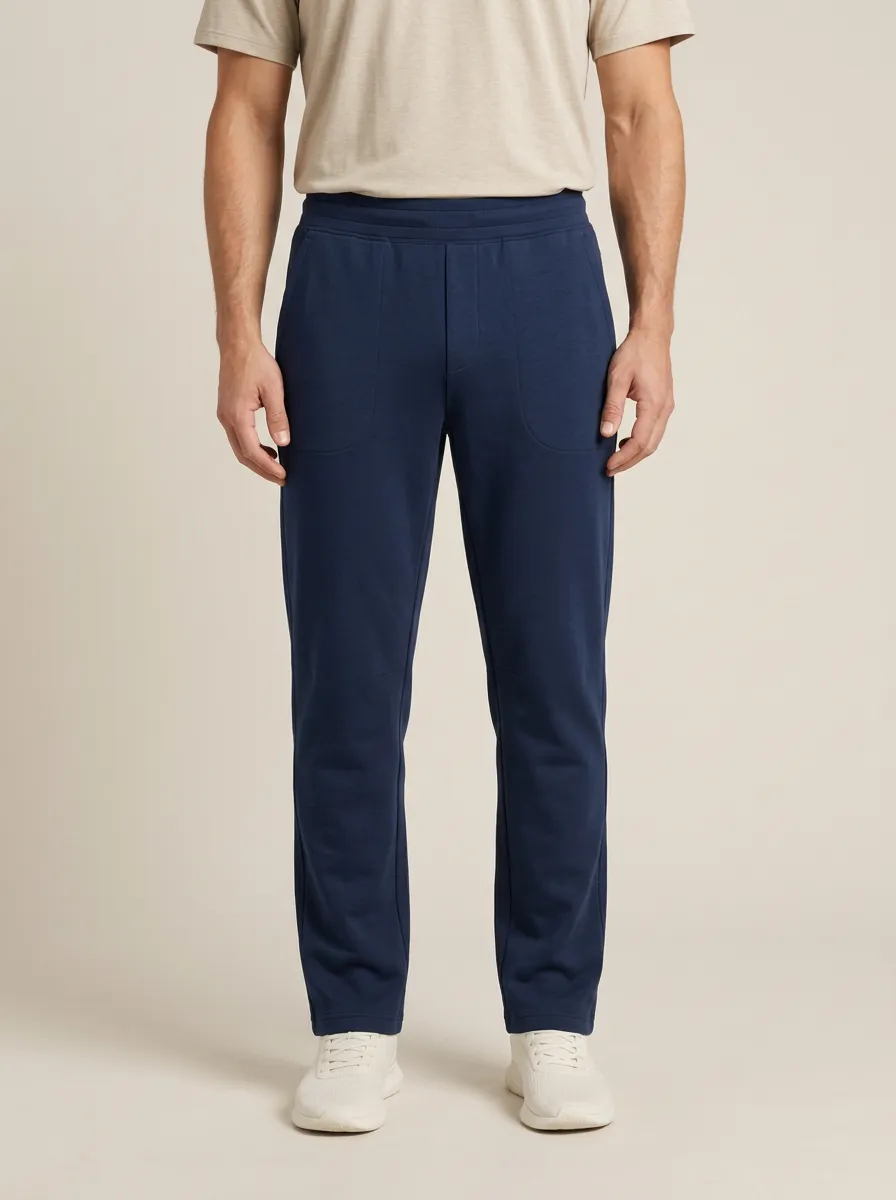 Navy Solid Sport Joggers for Men