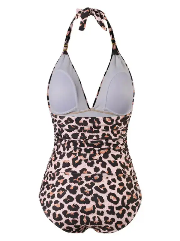 Modest Halter Backless One Piece Swimsuit