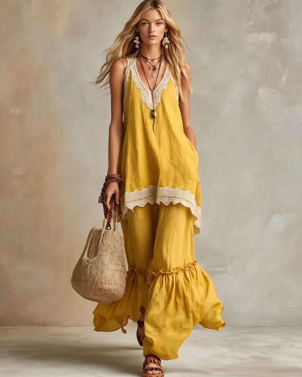 Ruffle Hem Coordinated Set