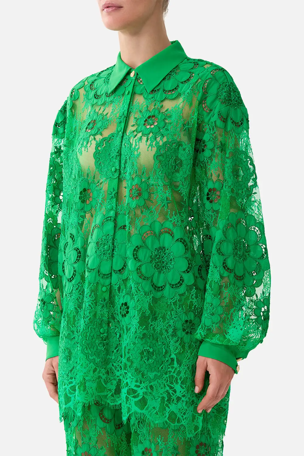 Printed Stepped Hem Shirt