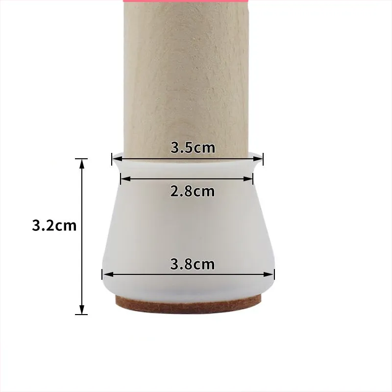 Felt Table Chair Protective Cover(1 set*4 Pcs)
