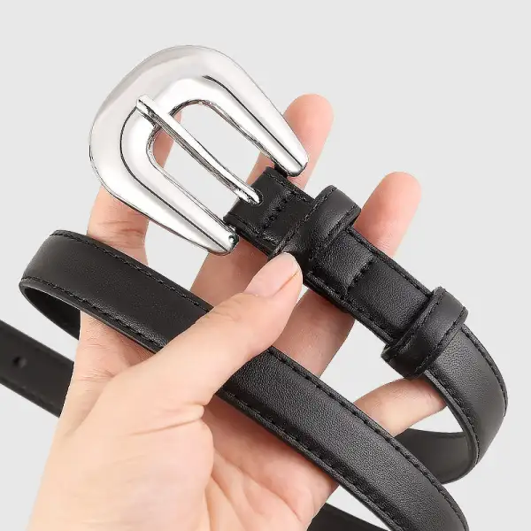 Easy Leather Belt with Buckle