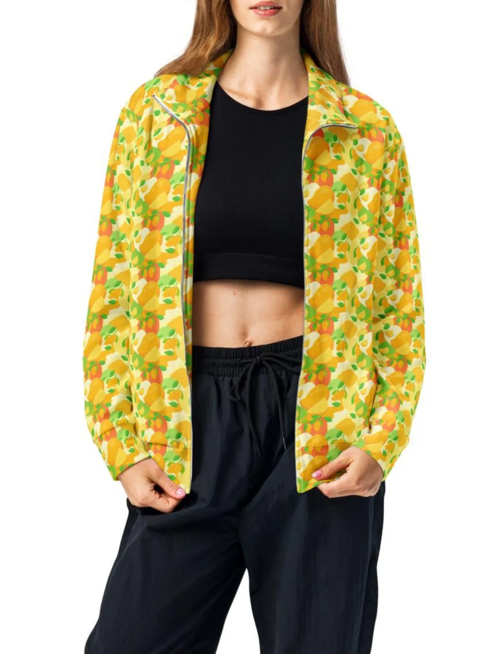 Tropical Fruit Pattern Jacket