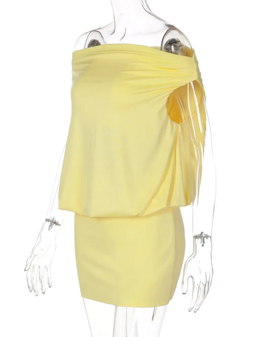 Relaxed Shape Ruched Mini Dress