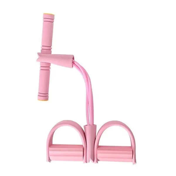 Fitness Resistance Bands-4 Tube Pedal Ankle Puller