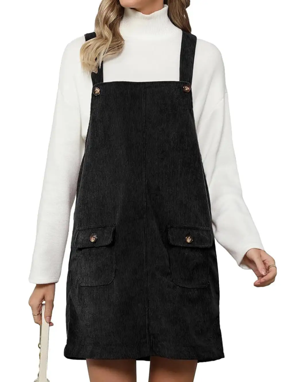 Shoulder Strap Overall Suspender Dress