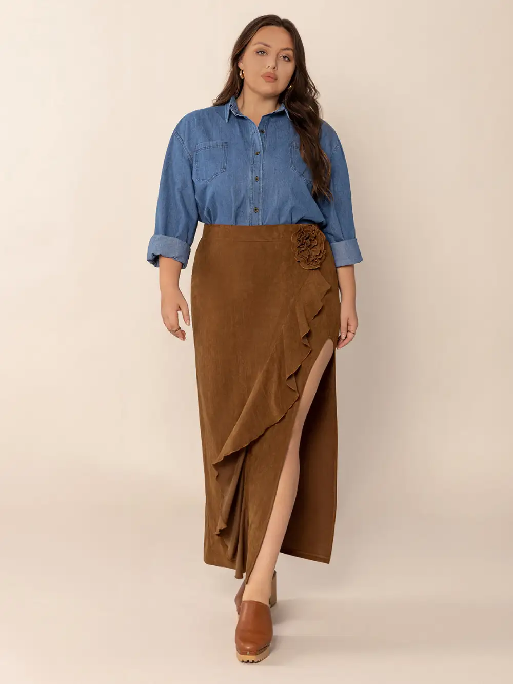 Ruffle Trim Ruffled Skirt