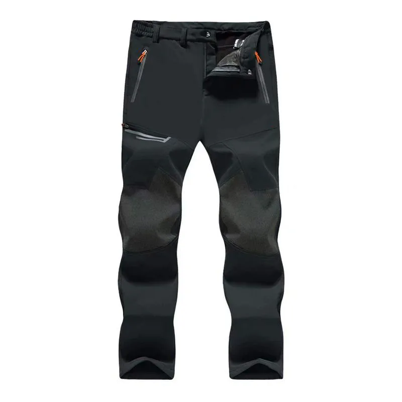 Men's Winter Pants Fleece Lined Ski Snow Pants Water Resistant 4 Zip Pockets Outdoor Work Pants FallFreshness Outdoorfun