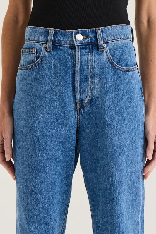 Indigo Wash High-Rise Straight Leg Jeans