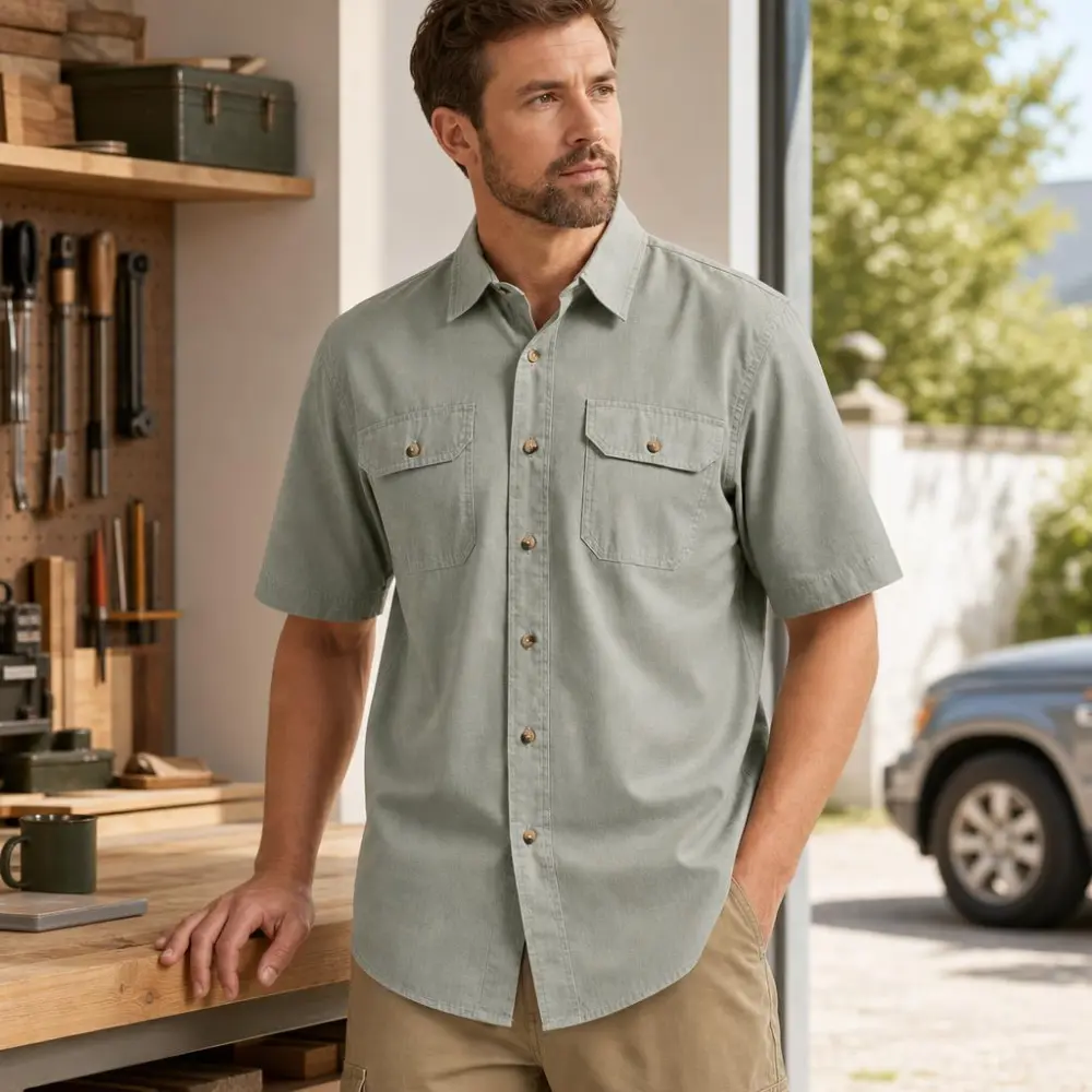 Men's Short Sleeve Utility Work Shirt