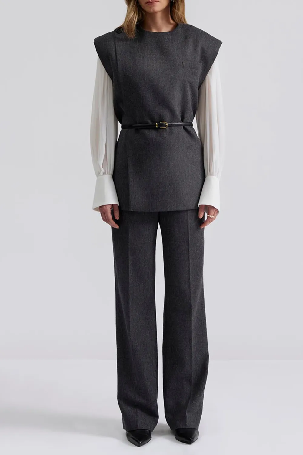 High Rise Straight Leg Trousers