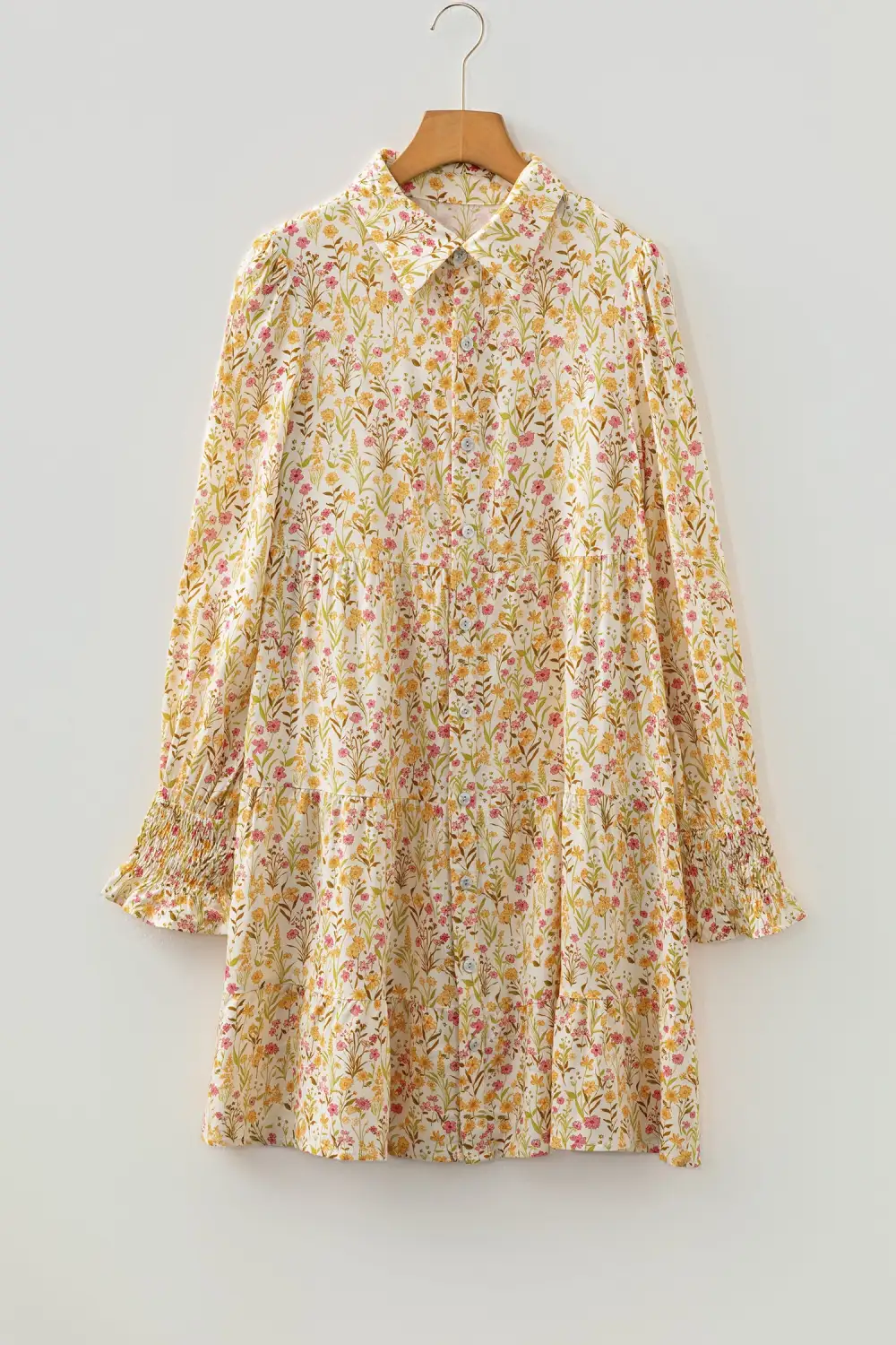 Balanced Detail Floral Printed Ruffle Dress