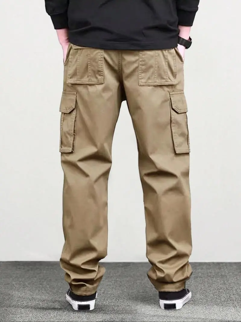 Men's Loose Solid Pocket Cargo Pants