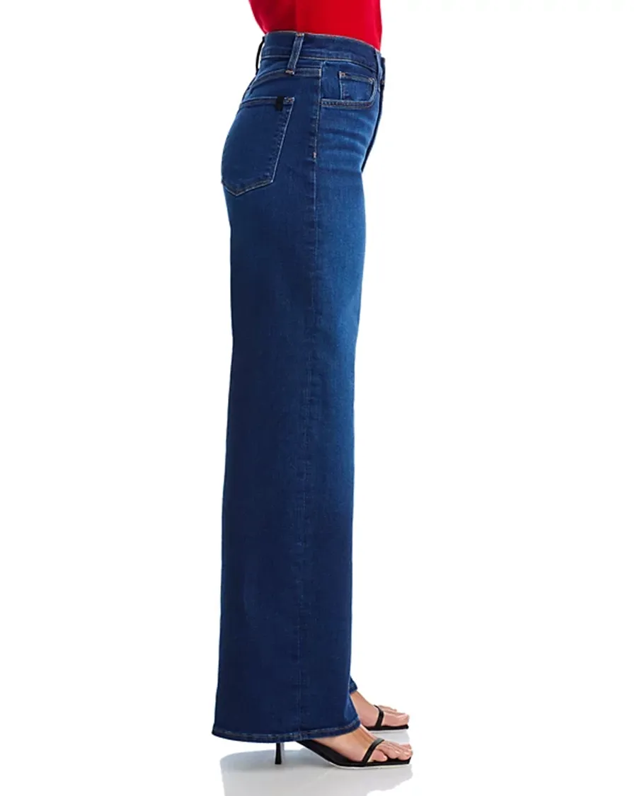 High Rise Wide Leg Stretch Jeans