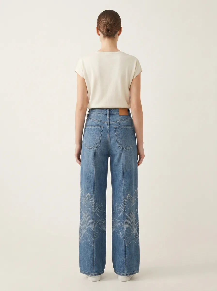 Women's Wide Leg Denim Jeans