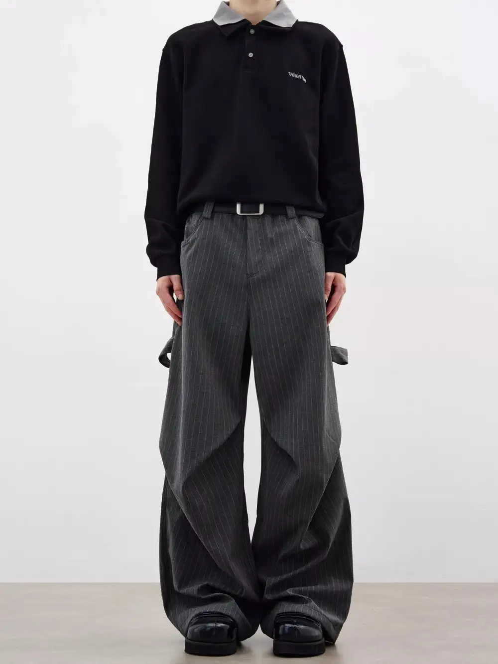 Textured Men's Plus Size Wide Leg Pants